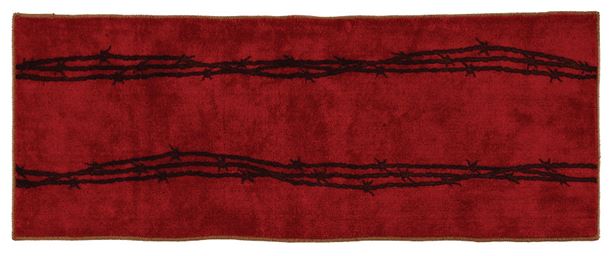 Texas Barbwire Red Rug - 24" x 60"